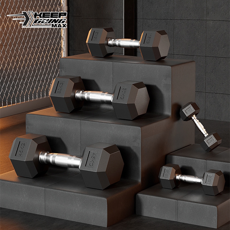 KEEP GOING MAX Dumbell 3KG-10KG ดัมเบล ดัมเบลหกเหลี่ยม อุปกรณ์ออกกำลังกายในบ้าน ใช้ได้ทุกเพศ ออกกล้ามเนื้อแขน