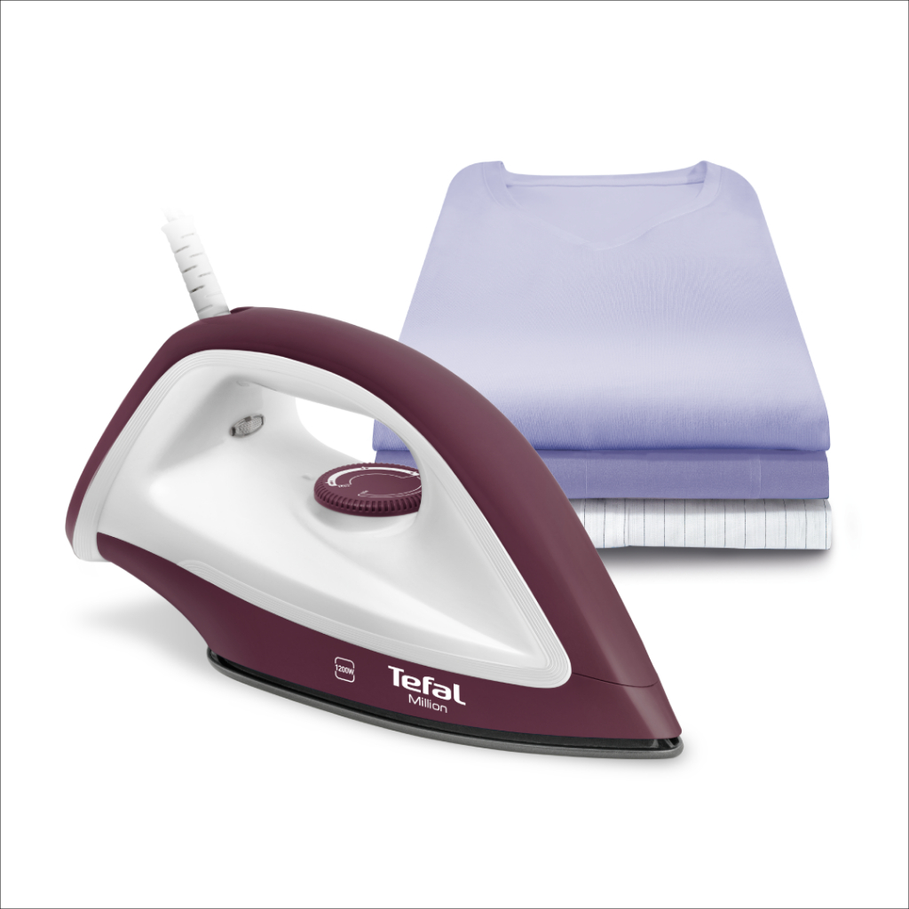 [Tefal ของแท้] เตารีดแห้ง รุ่น FS2622 Dry Iron Million | แผ่นรีด Non Stick รีดลื่น รับประกันศูนย์ 2 ปี