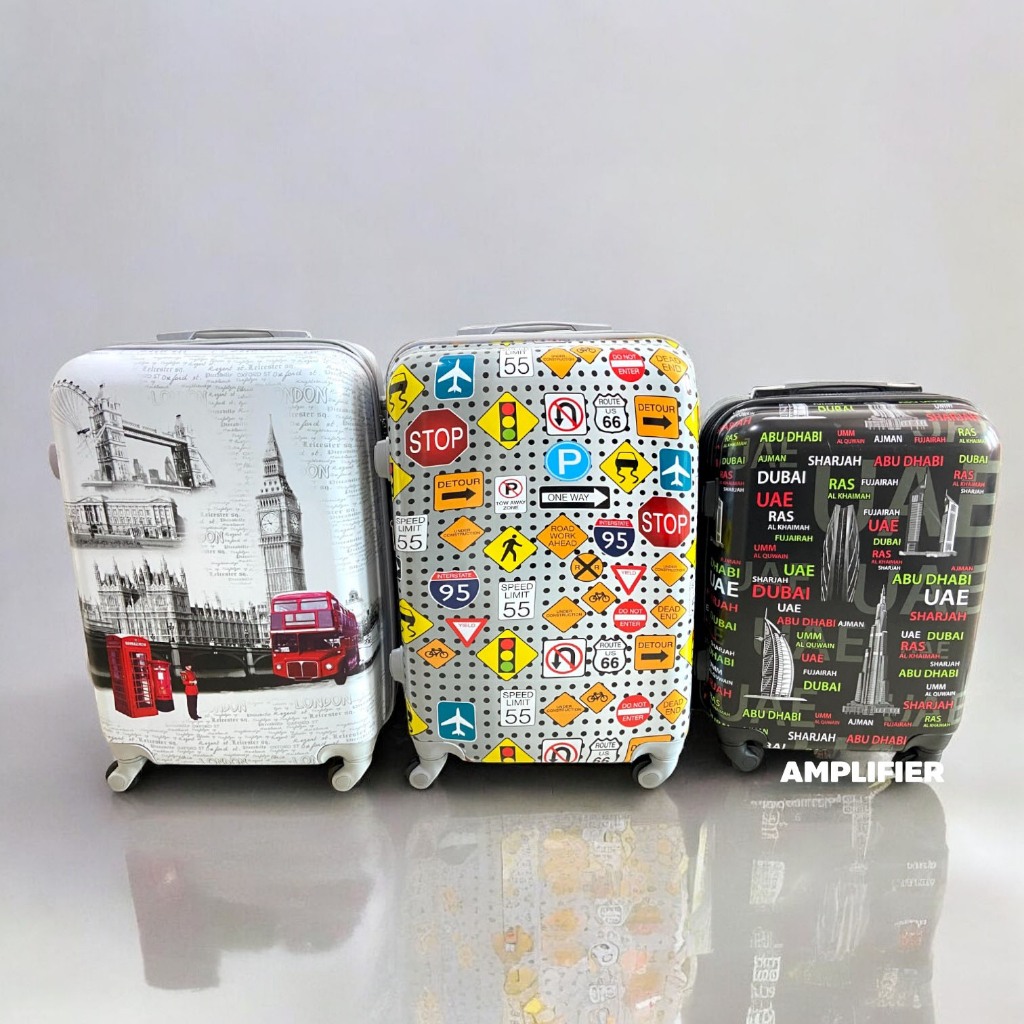 กระเป๋าเดินทาง กระเป๋าเดินทางล้อลากลายการ์ตูน   20 24 28 นิ้ว ลายเมือง ต่างประเทศ น่ารัก