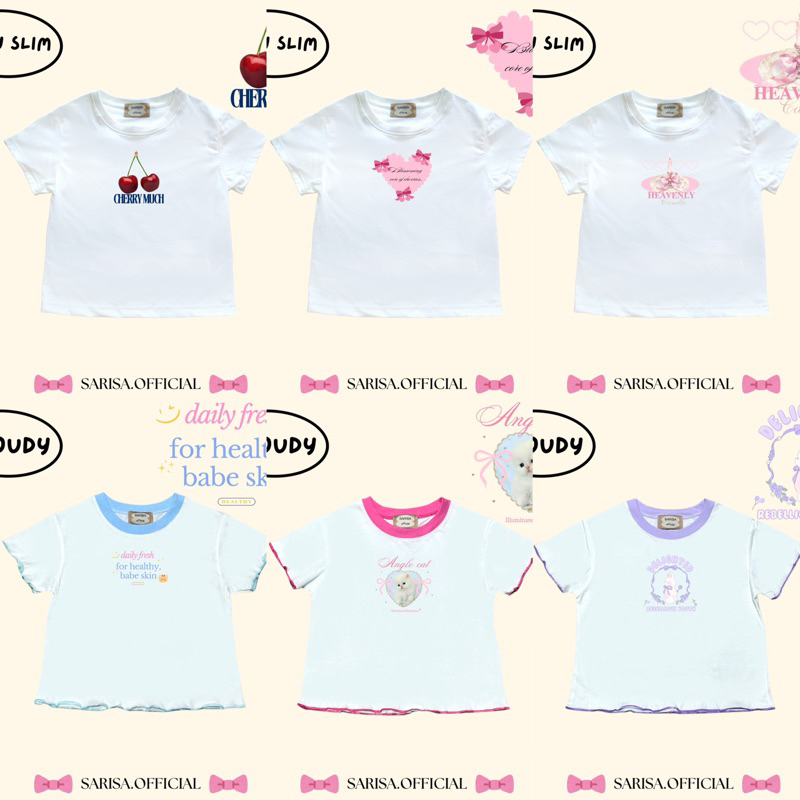 Sale‼️เสื้อครอปพอดีตัว รุ่นสปอร์ต ป้ายsarisa