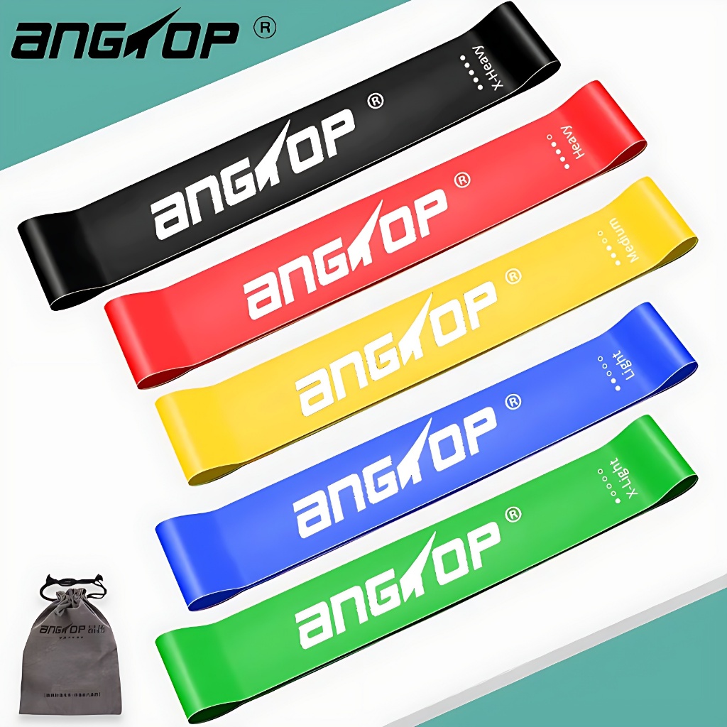 ANGTOP elastic band หนา ความยืดหยุ่นสูง ยางยืดโยคะ 5 ระดับความต้านทาน ยางยืดขา yoga exercise band