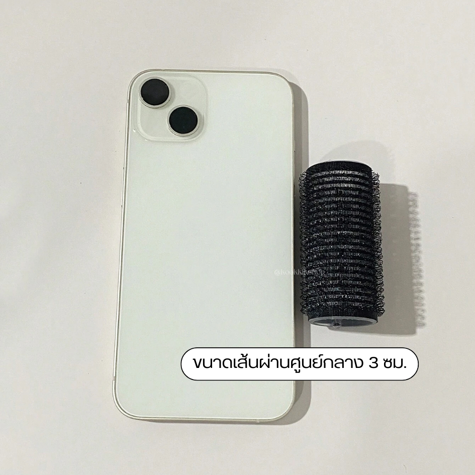 HR-015 โรลม้วนผม 2 ขนาด พร้อมกิ๊บหนีบ เซต 18 ชิ้น 4cm+3cm ม้วนได้ทั้งหัว Bombsshall | Hair Roller Set 2 Sizes with Clips - รูปที่ 6