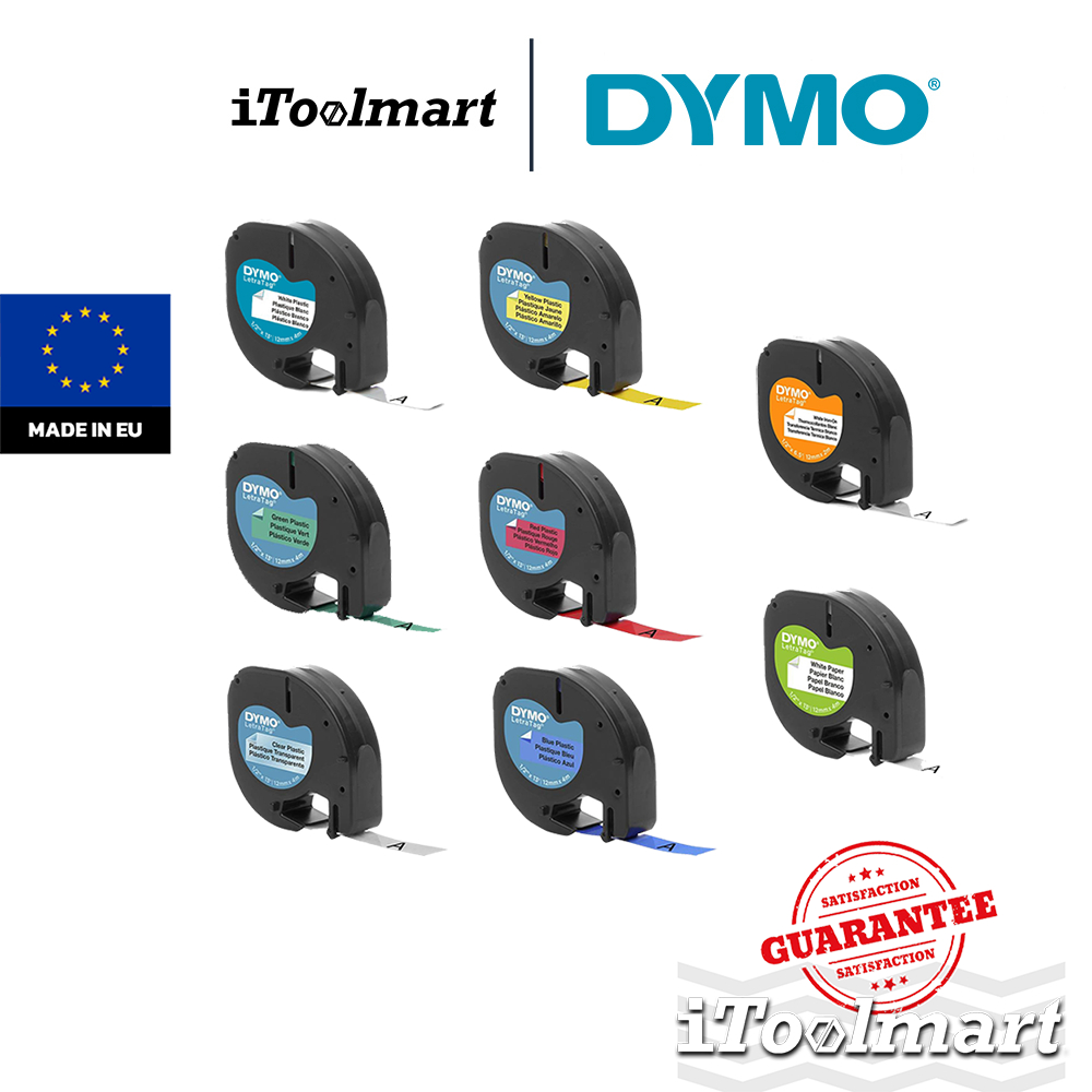 DYMO เทปกระดาษ / พลาสติก Letratag ขนาด 12 มม. x 4 มม. สำหรับรุ่น LT-100H / LT-200B