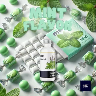 กลิ่นผสมอาหารเข้มข้น กลิ่นมิ้น ( Mint ), ละลายน้ำ ( Water Soluble ) Flavour 30 g, 100 g