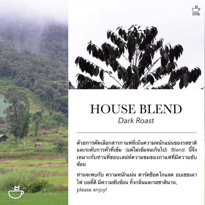 เมล็ดกาแฟ House Blend – Dark Roast or Medium Roast /1Kg. ราคา ถูกที่สุด ดีลบีเคเค แกลเลอรีภาพที่ 3