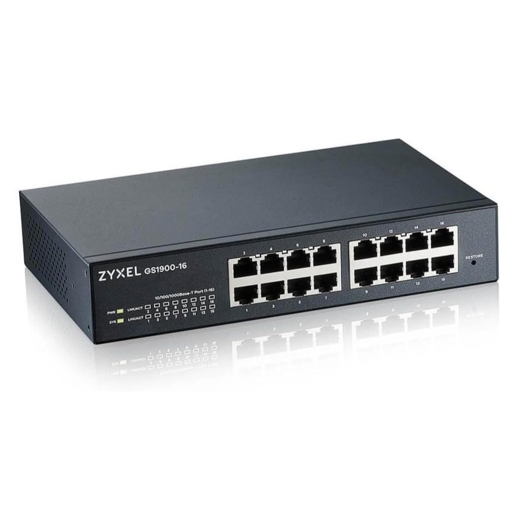ZYXEL GS1900-16 (8") GIGABIT SWITCHING HUB 16 PORT