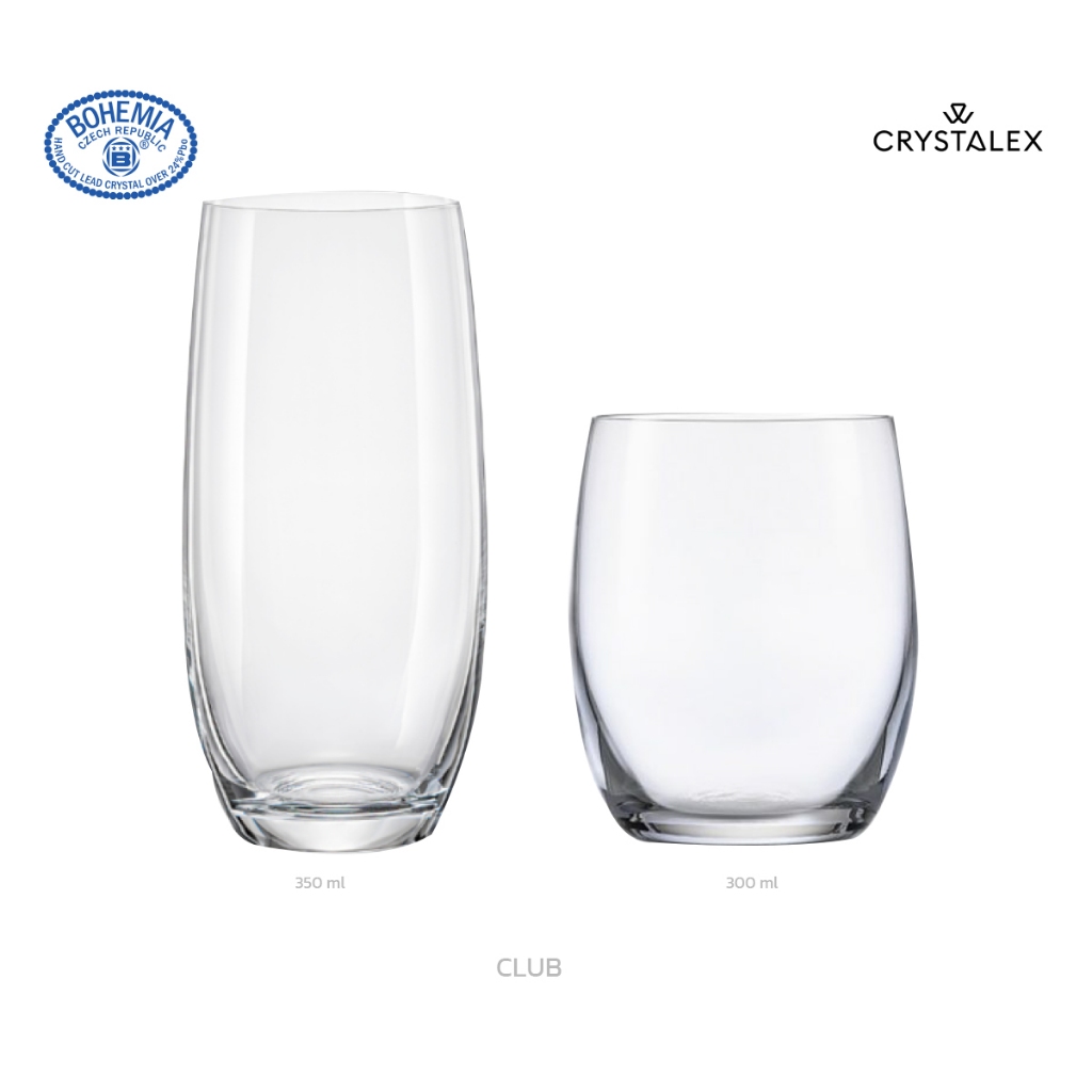 แก้วน้ำ 300 ml, 350 ml Crystalex Bohemia Club