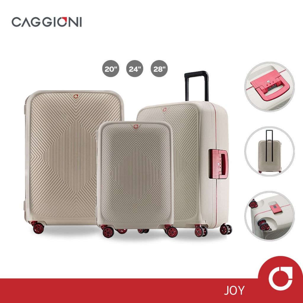 CAGGIONI กระเป๋าเดินทางแบบโครง รุ่นจอย (Joy frame) C20021 : สีนู๊ด