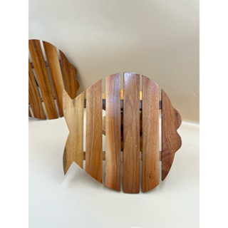 แผ่นรองความร้อน แผ่นรองหม้อ รองกะทะ ( ผลิตจากไม้แดง )