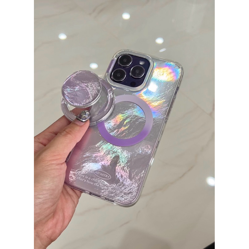 เคสน้ำแข็งม่วง แม่เหล็ก งานโฮโลแกรมใหม่