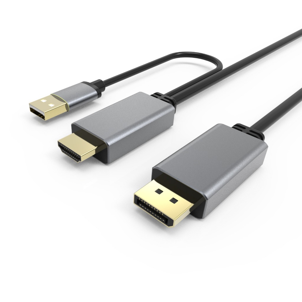 HDMI TO DisplayPort 4K.2K Cable 1.5m. Display Port PC HDMI to DP Male to Male Cord Cable.