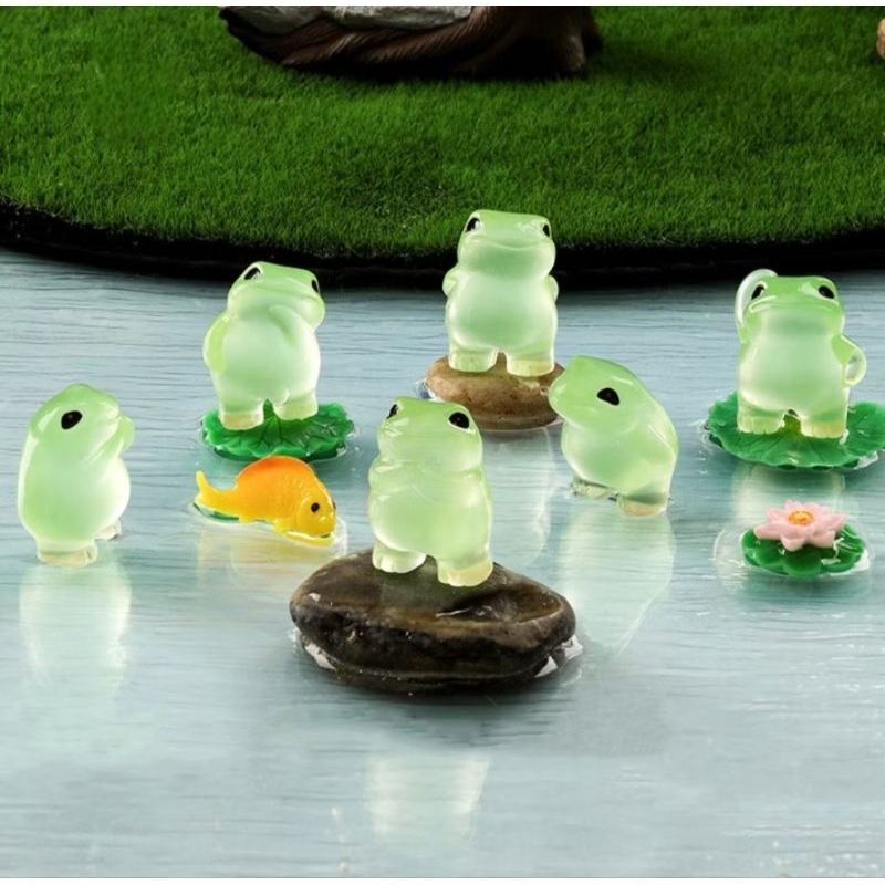 (พร้อมส่งในไทย) เรซิ่นเรืองแสง กบเขียว