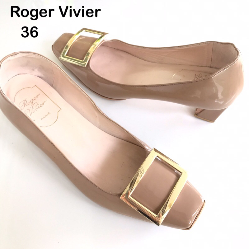 R01 🔥Roger Vivier🔥รองเท้ามือสองแบรนด์เนม