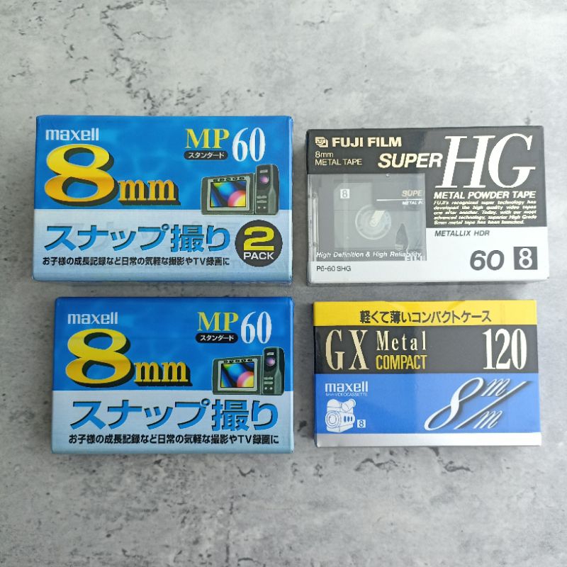 ม้วนเทปเปล่า Video8, Hi8 สำหรับกล้องถ่ายวิดีโอ(VDO) หลายยี่ห้อ, ความยาว เลือกได้ในตัวเลือกด้าน ใหม่ เก่า มือสองญี่ปุ่น