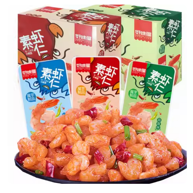 บุกกุ้ง ปรุงรส หม่าล่า กรุบๆกรอบๆ เผ็ดชาลิ้น อร่อย หยุดไม่อยู่ 20g