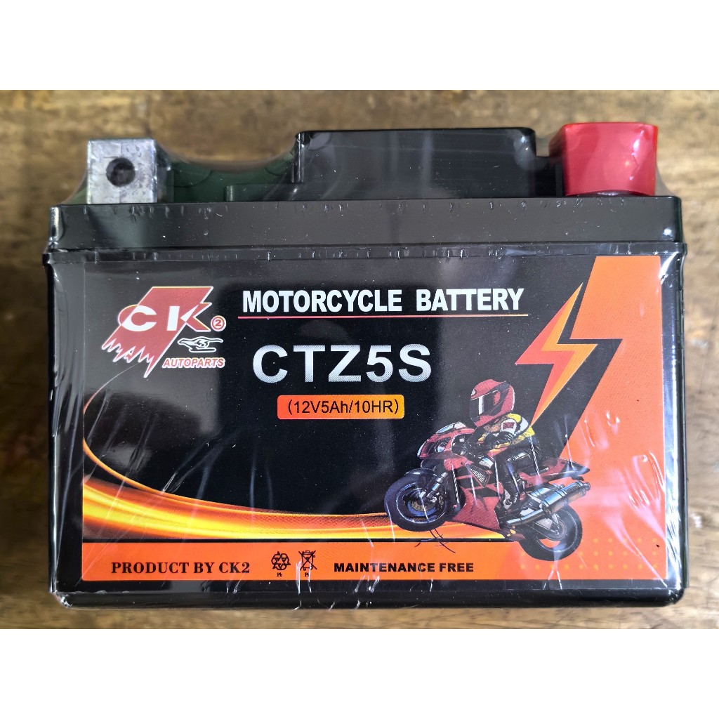 แบตเตอรี่ รุ่น CTZ5S 12V5Ah สำหรับ Click110, MSX, Wave ทุกรุ่น, FINO, SCOOPY-I, Dream,Step125, Spark115