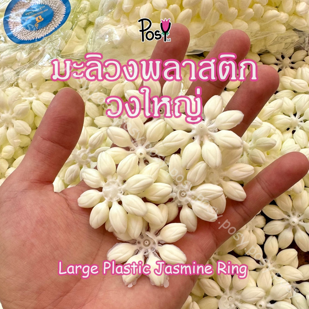 มะลิ​วงพลาสติก​ วงใหญ่​ มะลิ​วงใหญ่ มะลิ​วงปลอม มีรู (Large Plastic Jasmine Ring) ถุงละ 399 บาท มีราคาส่ง ของแท้ ส่งไว⚡️