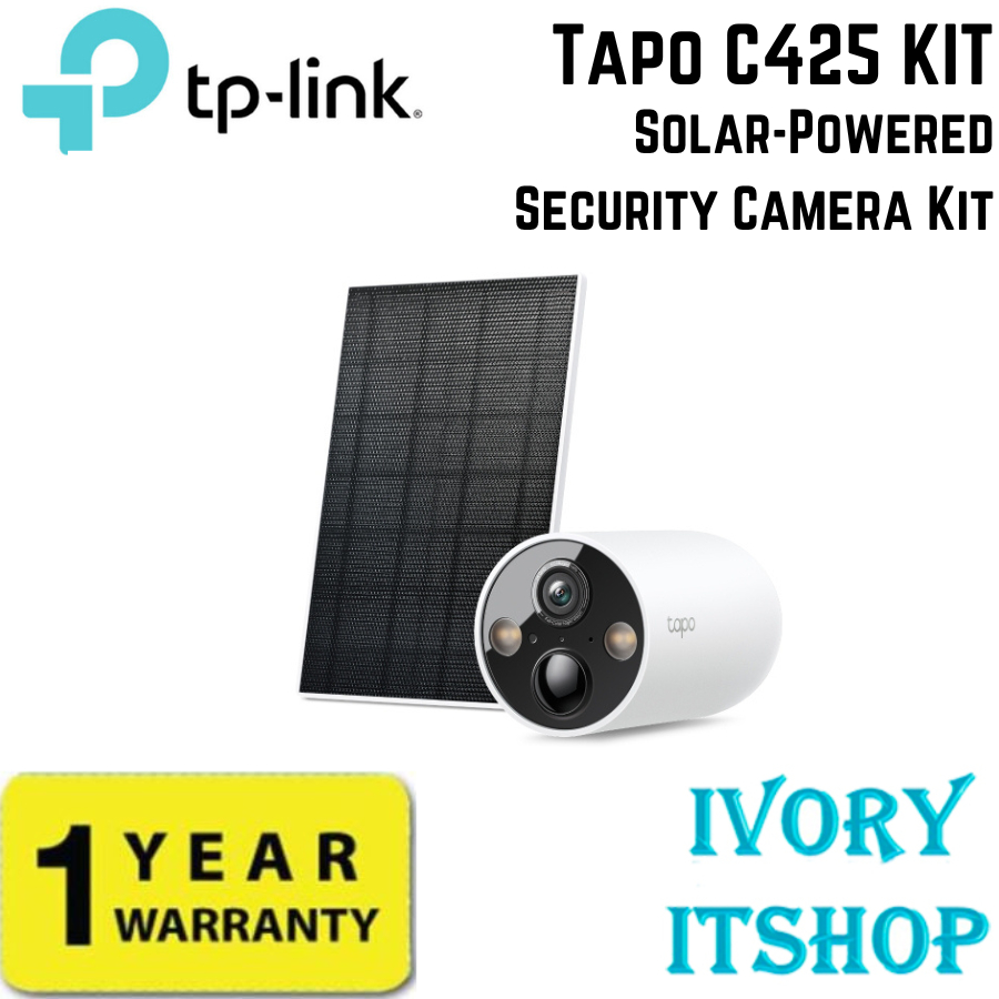 TP-Link Tapo C425 KIT Solar-Powered Security Camera Kit ชาร์จพลังงานจากแสงแดด 45 นาที ก็สามารถทำงานไ