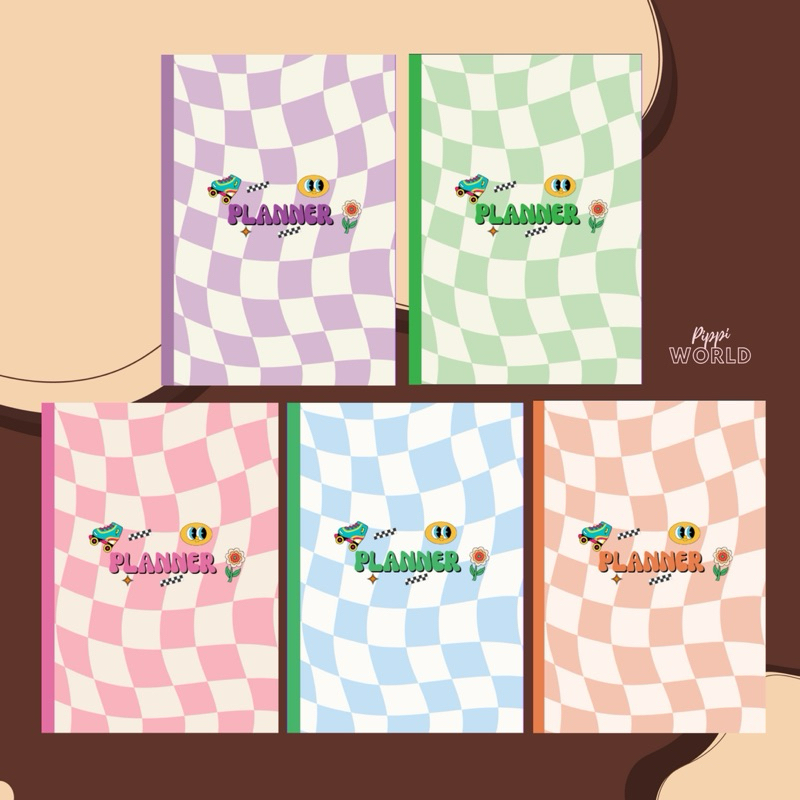 NEW!! สมุดแพลนเนอร์ 2568 (Planner 2025) ขนาด A5 พิมพ์สี Pippi World (V.2)