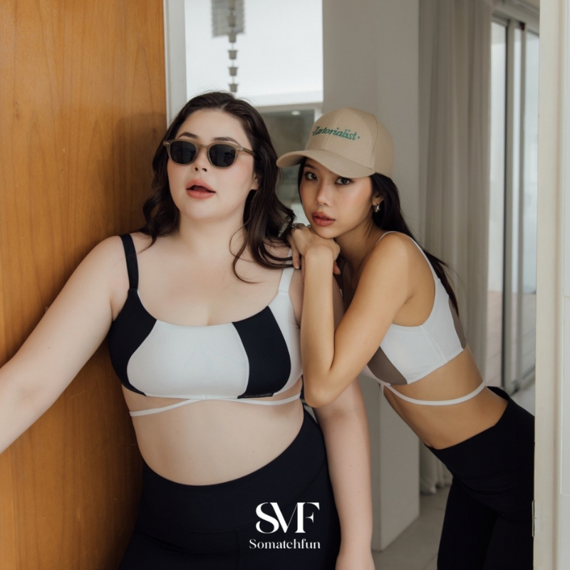 (ลดสูงสุด50%🖤GOODBYESALE🖤จนกว่าสินค้าจะหมด)Twotone Sportbra - Somatchfun สปอร์ตบราออกกำลังกาย active&sportwear - รูปที่ 6