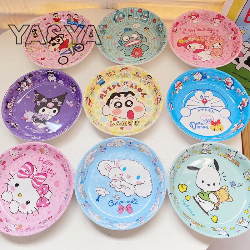 จานเมลามีน ก้นลึก (6นิ้ว) ลายการ์ตูน Sanrio จานเด็ก จานใส่ขนม
