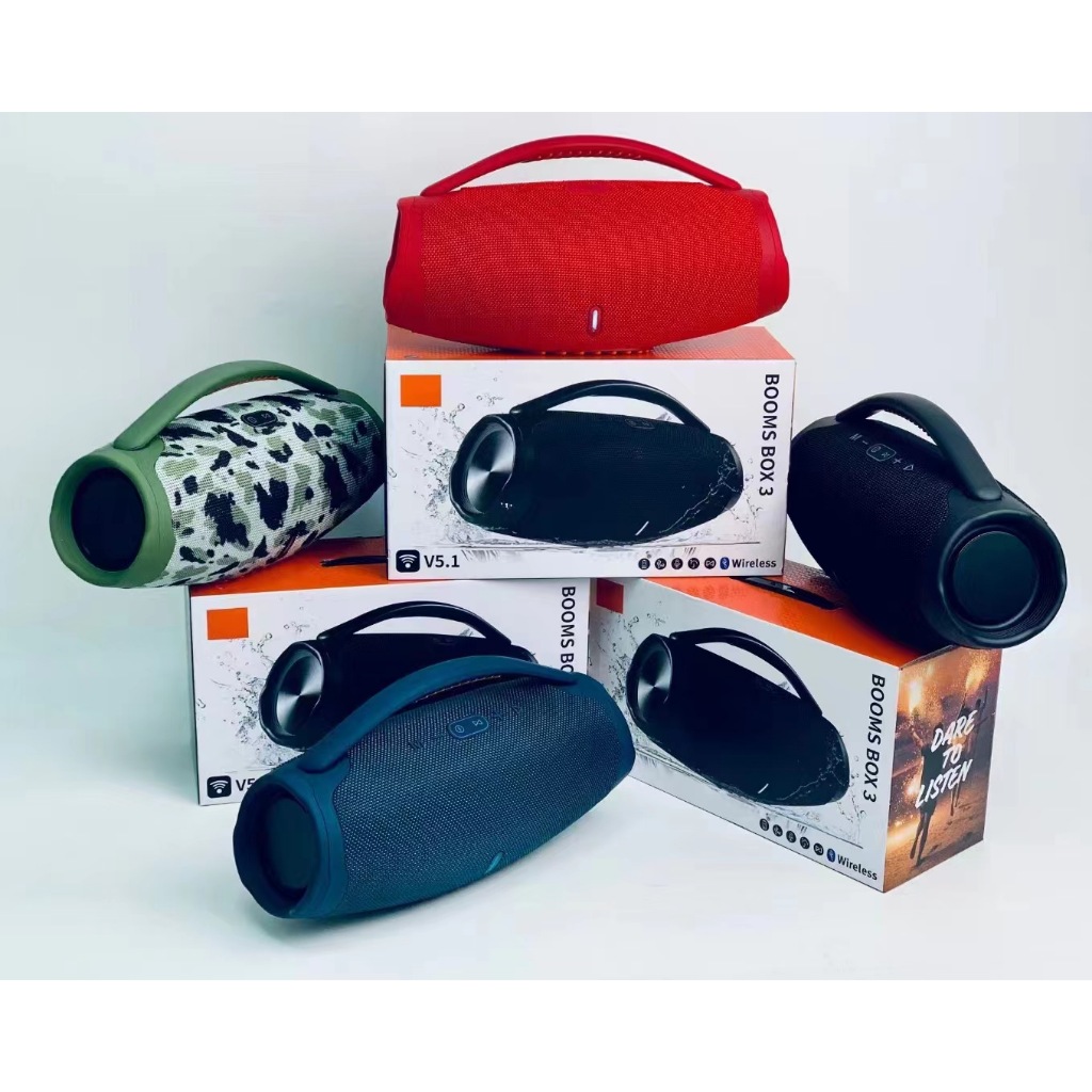 ลำโพงบลูทูธ Boombox3 Wireless Bluetooth Speaker เบสกลางแจ้ง บรูทูธไร้สายแบบพกพา