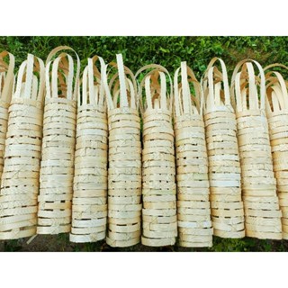 หูหิ้วแก้วไม้ไผ่ธรรมชาติ 16-22 ออนซ์ (1แพ็ค 50 ชิ้น) ผลิตเอง