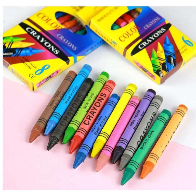 สีเทียนภาพวาดศิลปะแปรงทาสีของเด็ก