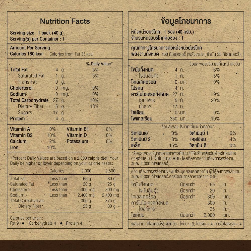 Fruit Bound Cocoa (20 Bars/Box)ฟรุตเบานด์ รสโกโก้ กล่องใหญ่ 20 บาร์ ธัญพืชอัดแท่ง ขนมคลีน ขนมวีแกน - รูปที่ 3