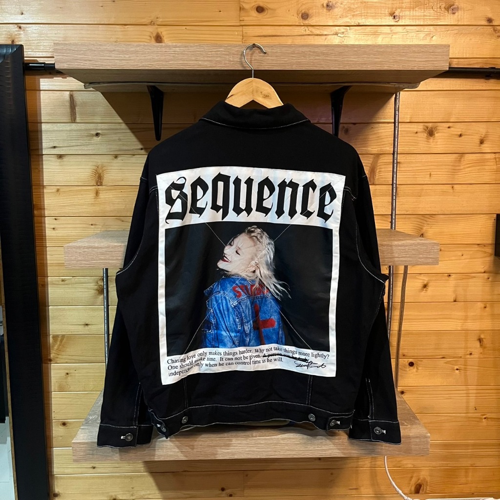 sequence by b one soul black denim jacket