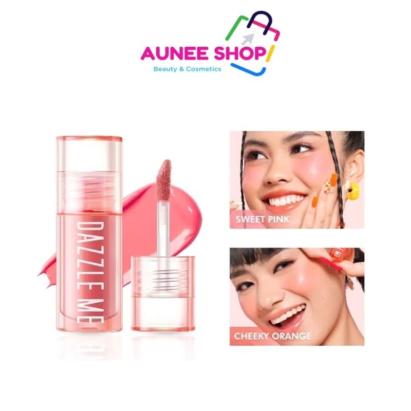 พร้อมส่ง/มีไลฟ์ Aunee shop DAZZLE ME Heart-Melt Creamy Liquid Blush ครีมมี่ ลิควิด บลัช เกลี่ยง่าย สีแน่นชัด 3สี