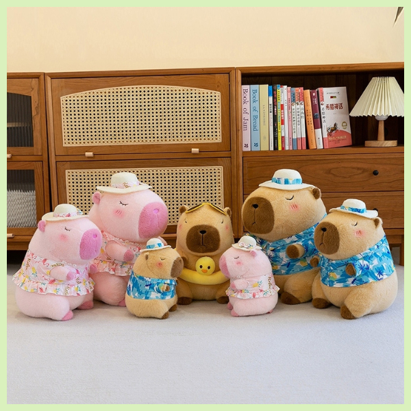 ตุ๊กตาคาปิบาร่าชุดทะเล 30CM 40CM 50CM เขียนการ์ดอวยพรได้ ของขวัญวันเกิด ของขวัญวันครบรอบ