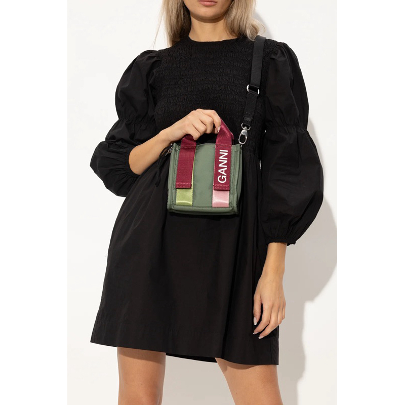 New with tag Ganni bag กระเป๋า phone bag /mini bag GANNI Shoulder bag RECYCLED TECH MINI TOTE