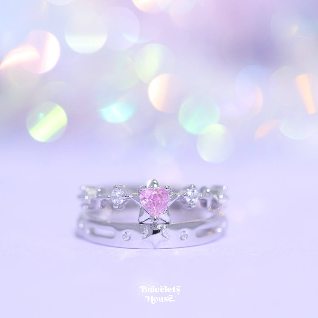 แหวนคู่เงินแท้ Starry Love ส่งฟรี EMS !