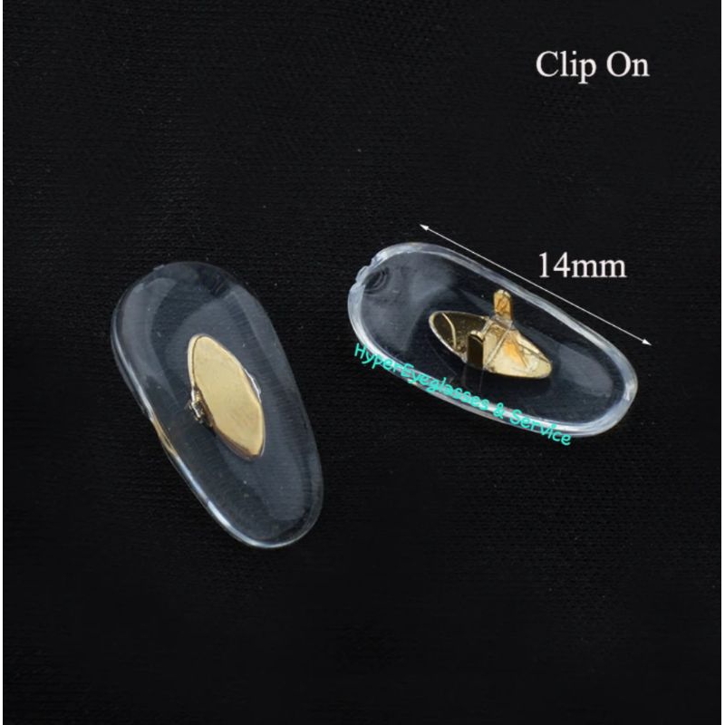 Nosepad แป้นจมูกทรงเรย์แบนRB แบบหนีบสีทอง 1คู่