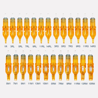 2pcs เข็มสัก เข็มสักแมลงปออินทรีเหลือง เข็มปากกา 1 เข็ม วาดเ…