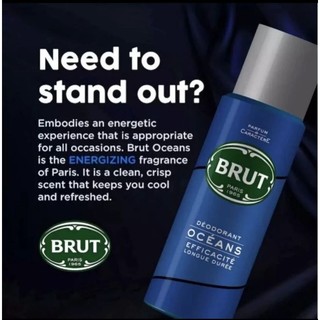 BRUT OCEAN falewr spray200ml บรูทโอเชี่ยนสเปรย์ระงับกลิ่นกาย 200 มล. ปารีส🇬🇧สหราชอาณาจักรสําหรับผู้ชายและผู้หญิง