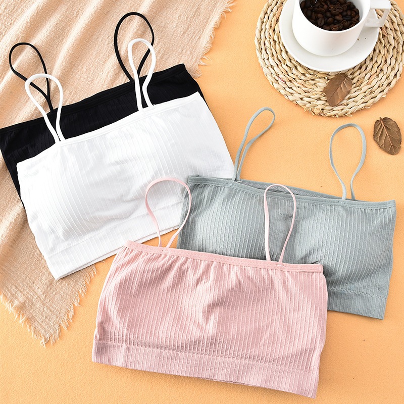 สปอร์ตบราชุดชั้นในสำหรับผู้หญิง B-009 เสื้อซับในสาวๆนักเรียนไม่ควรพลาด เสื้อสายเดี่ยวครึ่งตัว สินค้าพร้อมส่ง