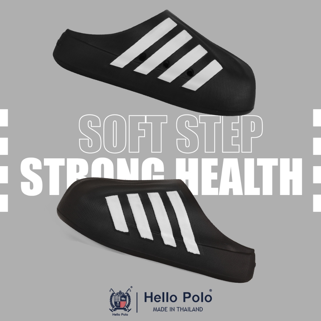 Hello Polo รองเท้าแตะผู้หญิง รองเท้าหัวโตผู้หญิง ลำลอง กันลื่น ทนต่อการสึกหรอ สไ