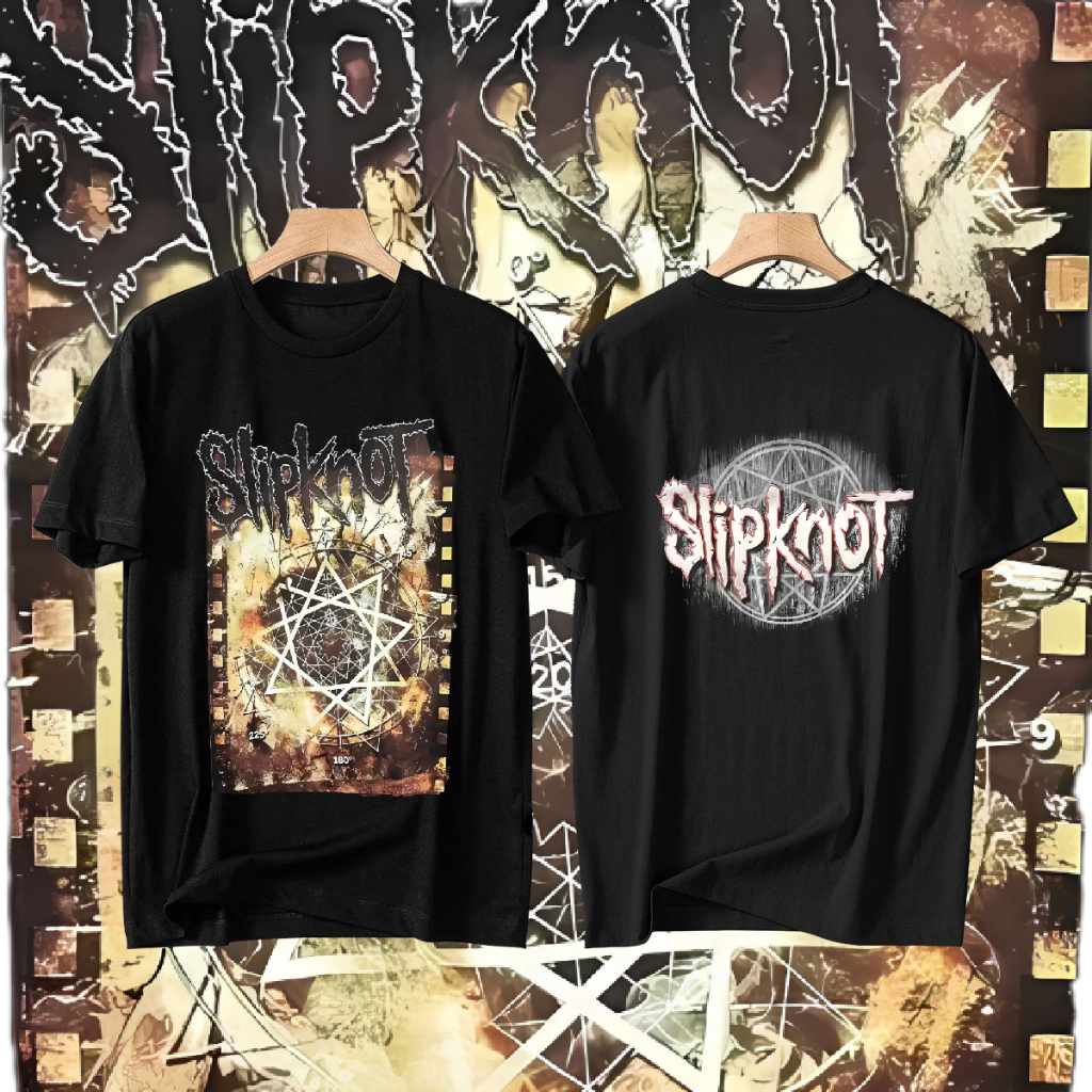 Flash sale เสื้อวงไทย Slipknot ผูกปม วงดนตรี ยุโรปและอเมริกา โลหะ ร็อค ผ้าฝ้ายยืดหยุ่น ชายและหญิง แขนสั้น