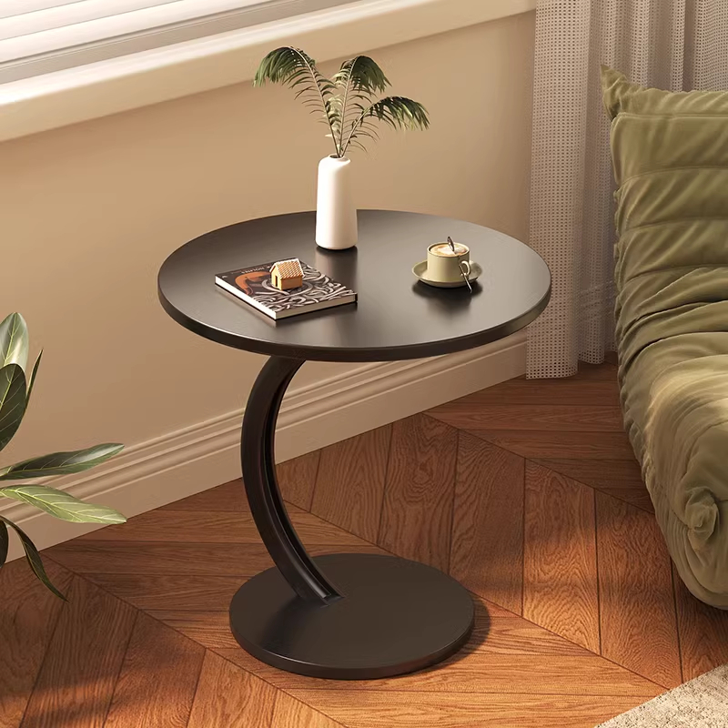 โต๊ะมินิมอลทรงกล Coffee table โต๊ะข้างสแน็ค โต๊ะมินิมอล โต๊ะข้างเตียงขนาดเล็กเคลื่อนย้ายได้ เรียบง่าย รุ่น