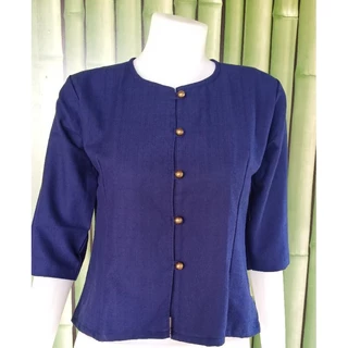 #เสื้อผ้าฝ้าย *คอกลม*กระดุมหน้า5เม็ด