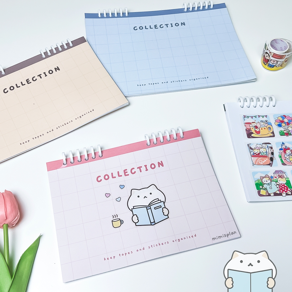สมุดเก็บเทป & สติ๊กเกอร์ ⭐️ เปิดปิดห่วงได้ Collection Storage Book MT Sticker B5 A5 mimisplan