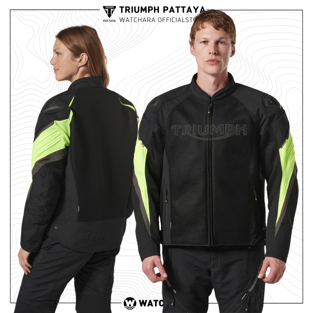 Triumph เสื้อแจ็คเก็ตขับมอเตอรไซต์ TRIPE MESH JACKET  TRIPLE MESH