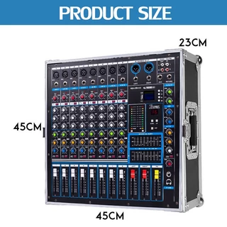 NEW BAXS เพาเวอร์มิกเซอร์ 8 ช่อง MIXER 1800W มี Echo ปรับ EQ 7 แบนด์ 16 DSP Bluetooth USB MP3 อัดเสียงได้ รุ่น GJS-8S