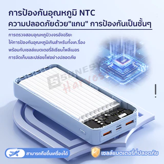 🔥100Wชาร์จเร็ว🔥sunesy power bank 40000mAh แบตสํารอง พาวเวอร์แบงค์ พกพา แบตเตอรี่สำรอง