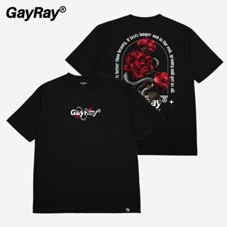 GayRay ⎰RoseSnake.⎱  เสื้อยืดโอเวอร์ไซส์ Cotton 100% นุ่่ม ใ…