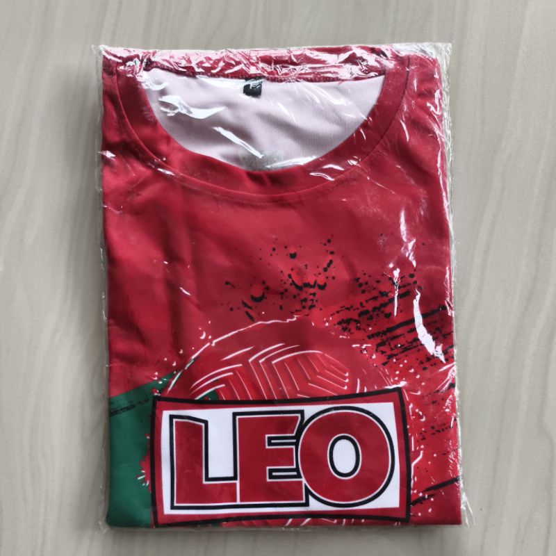 เสื้อลีโอ ลายบอลโลก ผ้ากีฬา