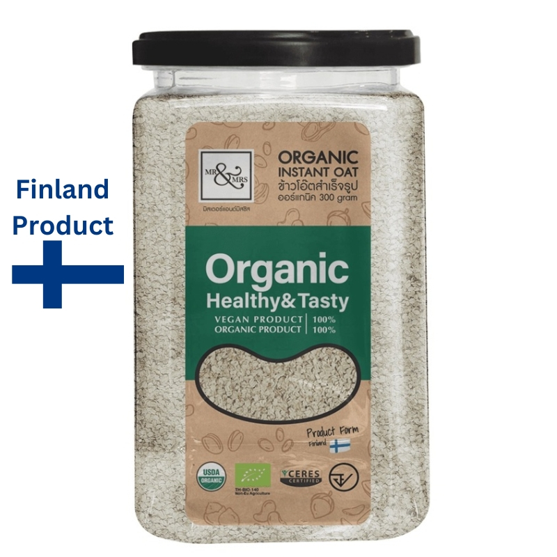 Mr. & Mrs. ข้าวโอ๊ตสำเร็จรูปพร้อมทาน Organic Instant Oat (300g)