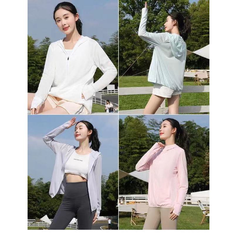 (ส่งจากไทย) เสื้อคลุมกันแดด กันUV S-3XL เสื้อแขนยาวกันยูวี ผ้าโปร่ง เบา รูดซิปหน้า ป้องกันแสงแดด